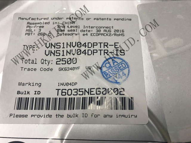 ST VNS1NV04DPTR PMIC - 配電開關(guān)、負(fù)載驅(qū)動(dòng)器 VNS1NV04
