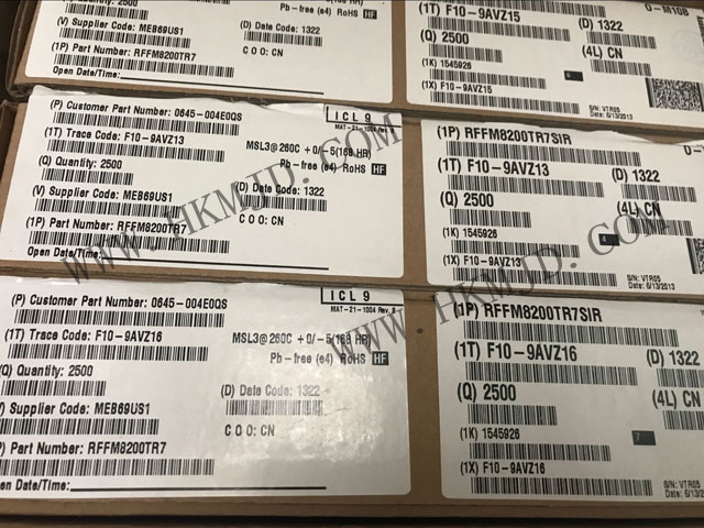 熱賣原裝現貨 RFFM8200 RFFM8200TR7 射頻前端 2.412 - 2.484 GHz 17 dBm, 3.3 V