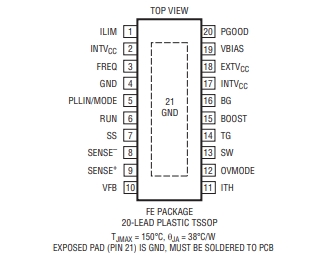 LINEAR(凌特) LTC3769EFE 60V、低 IQ、同步升壓型轉(zhuǎn)換器控制器