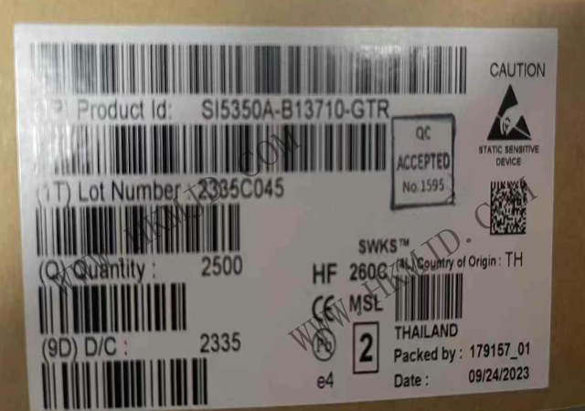 時鐘發(fā)生器 SI5350A-B13710-GTR 生成任意頻率的時鐘信號，覆蓋廣泛的應(yīng)用需求