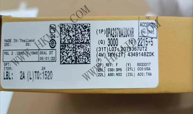 供應運算放大器——OPA2378AIDCNR 雙通道、低噪聲、900kHz、RRIO、精密運算放大器