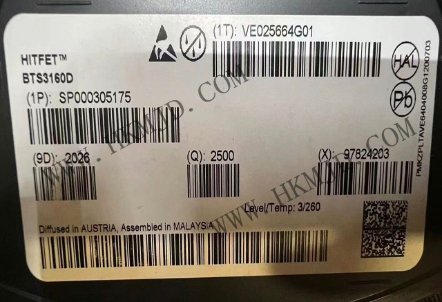 供應 英飛凌 BTS3160D 單通道智能低側功率開關，帶保護功能