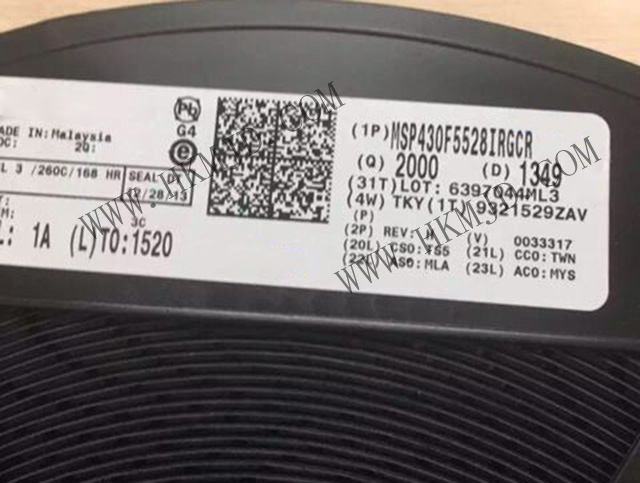 【TI 16位微控制器】MSP430F5528IRGCR：25MHz、128KB 閃存、8KB SRAM（MCU）