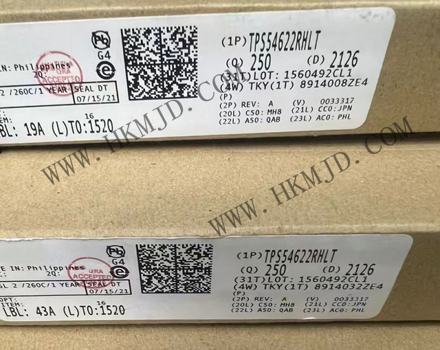 現(xiàn)貨供應(yīng)TI TPS54622RHLT 同步 SWIFT? 降壓轉(zhuǎn)換器，采用 VQFN 封裝