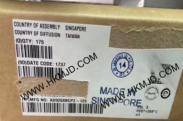 ADI AD9268BCPZ-125 一款雙通道、16位、125 MSPS模數(shù)轉(zhuǎn)換器(ADC)